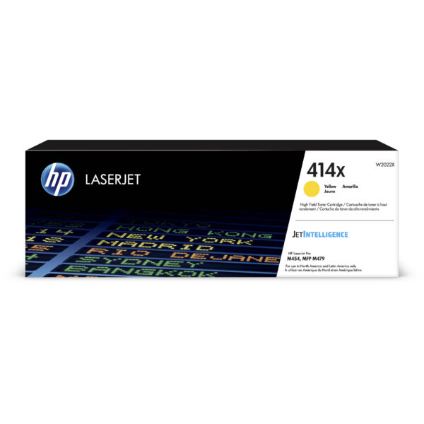 HP 414X High-Yield Yellow LaserJet Toner Cartridge