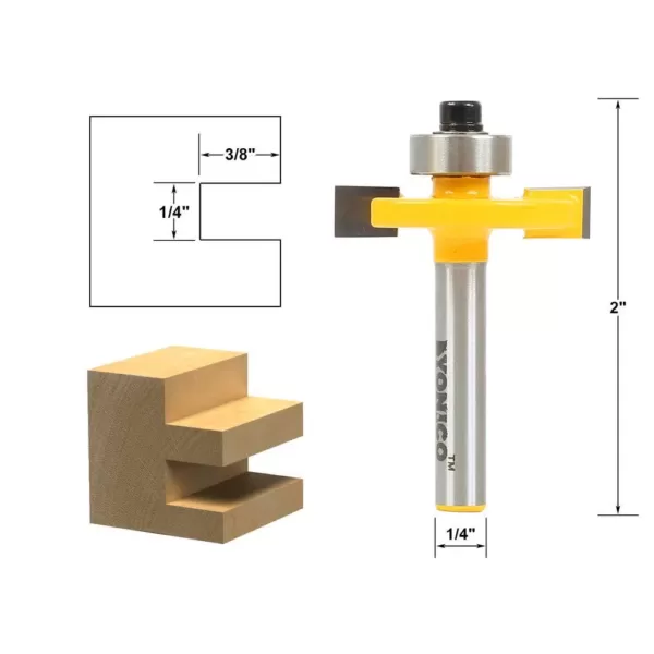 Yonico Slot Cutter 1/4 in. L 1/4 in. Shank Carbide Tipped Router Bit